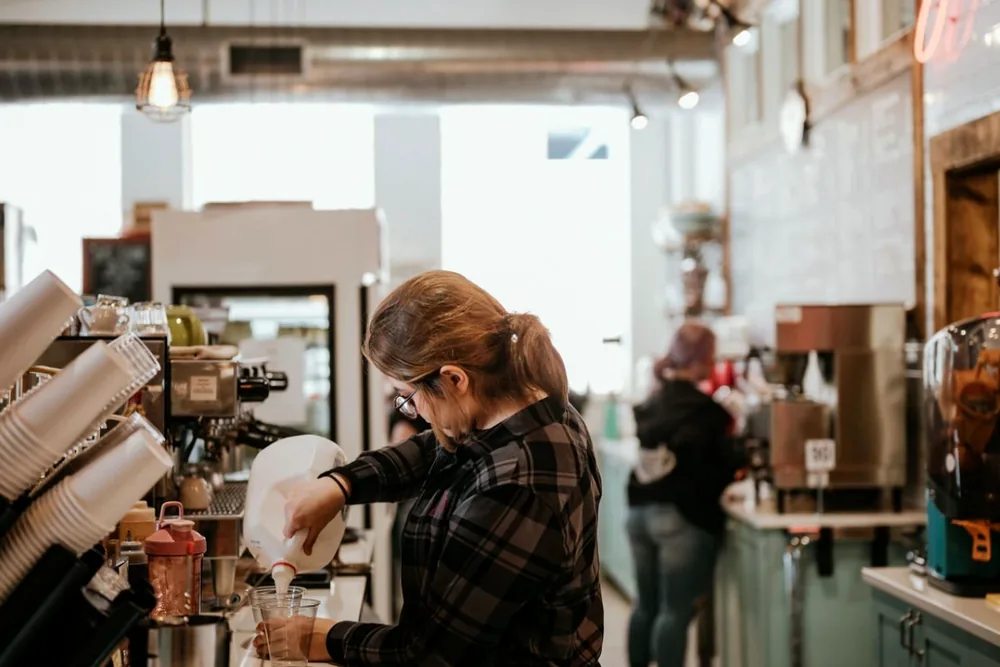 Behind the counter at Josiah's