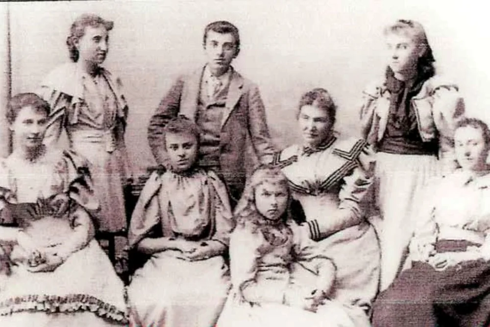 An archive photograph displayed at Josiah's Coffeehouse